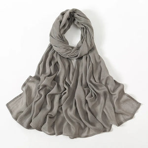 Premium Cotton Rayon Modal Hijab - Large 190x85cm Islamic Headscarf for Women