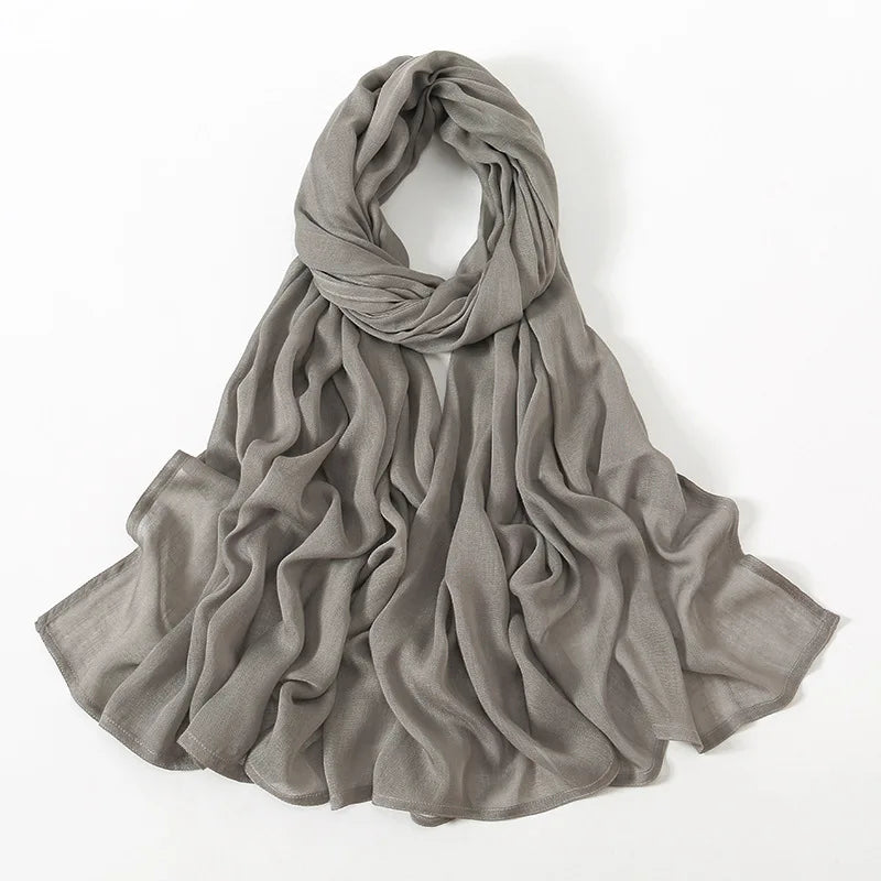 Premium Cotton Rayon Modal Hijab - Large 190x85cm Islamic Headscarf for Women