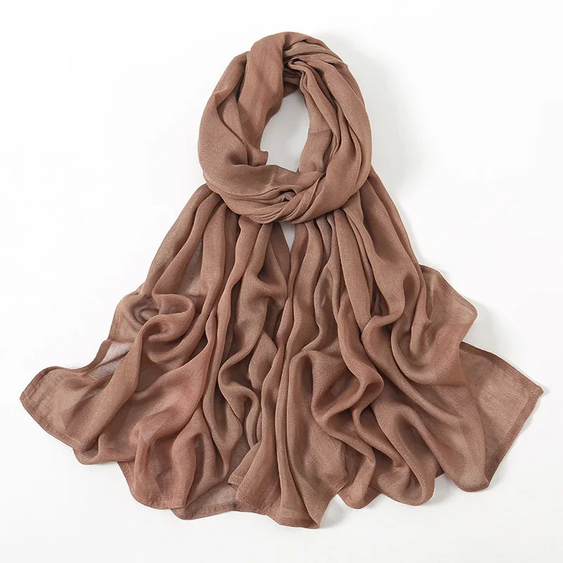 Premium Cotton Rayon Modal Hijab - Large 190x85cm Islamic Headscarf for Women