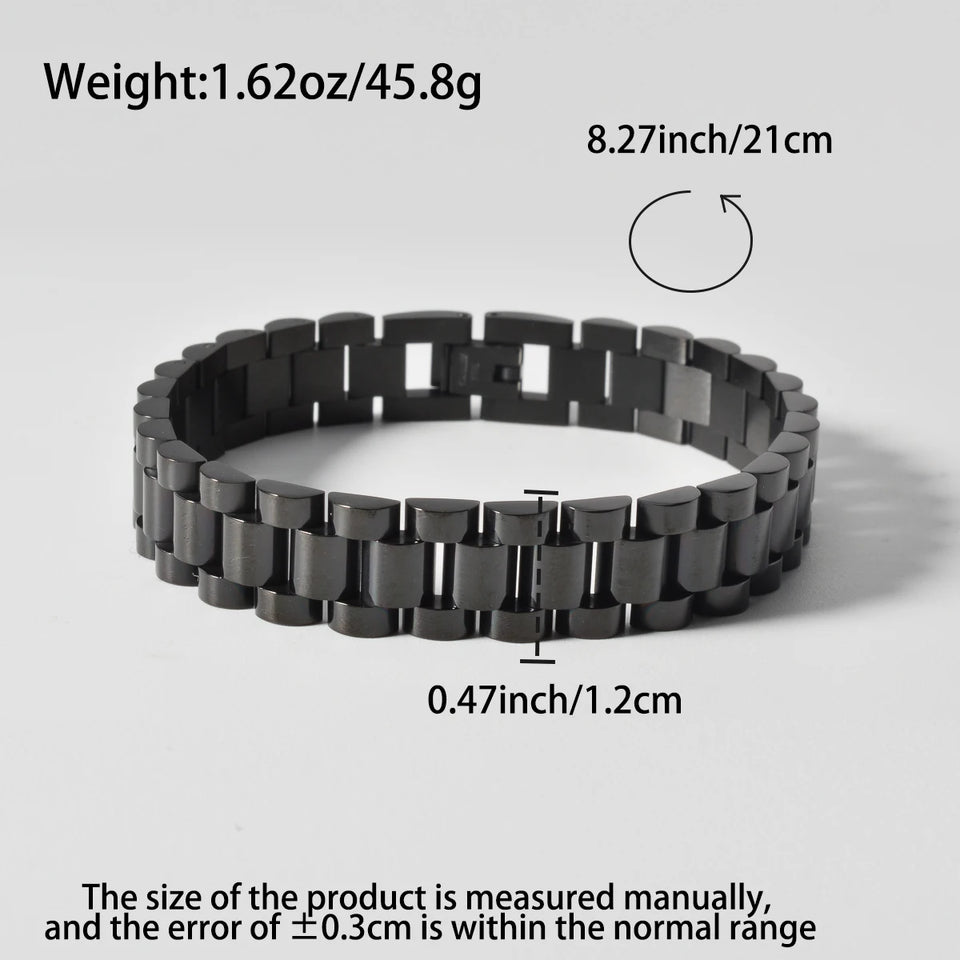 Stainless Steel Couple Bracelet - Vintage Design in Multiple Sizes & Colors