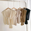 Korean Style Knitted Shawl - Summer Air Conditioning Neck Cape for Women