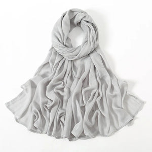 Premium Cotton Rayon Modal Hijab - Large 190x85cm Islamic Headscarf for Women