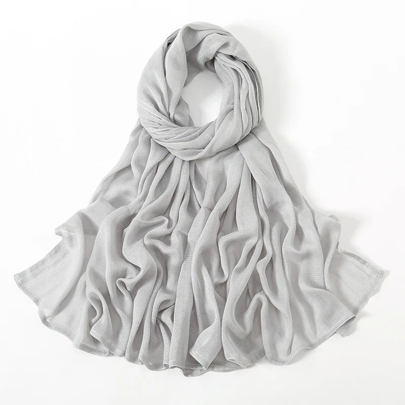 Premium Cotton Rayon Modal Hijab - Large 190x85cm Islamic Headscarf for Women