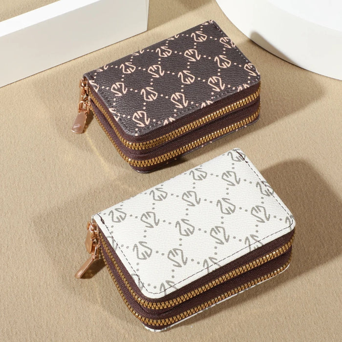 Vintage Faux Leather Women's Wallet - Fashionable Card Holder with Coin Purse