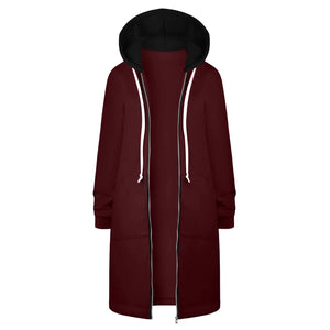 Y2K Long Sleeve Hoodie for Women - Versatile Color Block Zip Sweatshirt