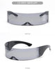 Cyber Punk Rimless Sunglasses - Y2K Futuristic Wrap-Around for Women