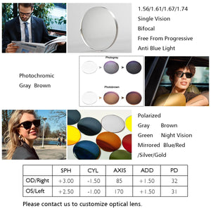 Rectangular Frame Sunglasses - Large Size with Clip-On Design & Spring Hinges