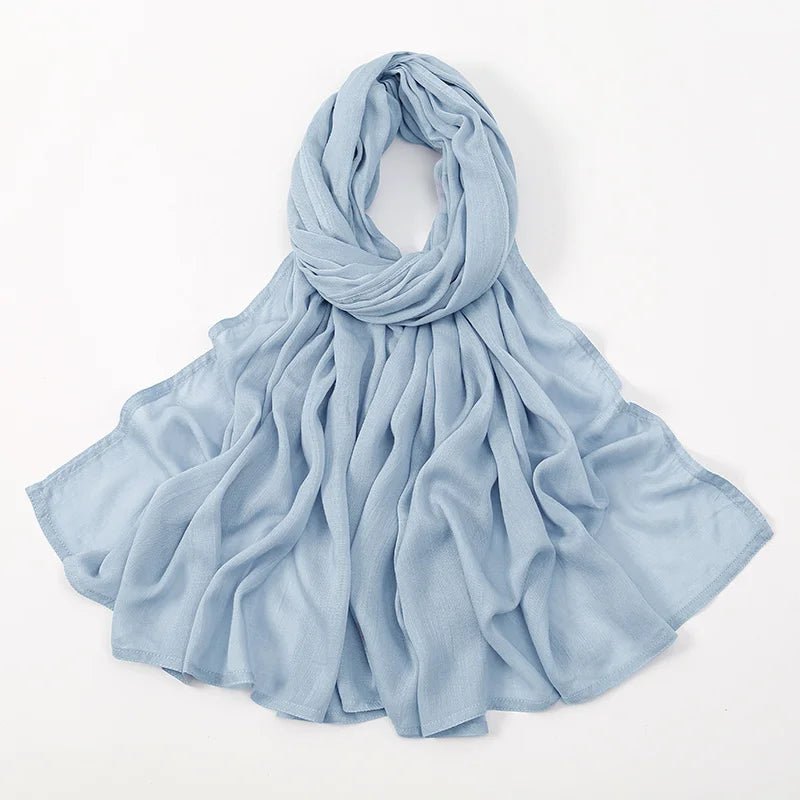 Premium Cotton Rayon Modal Hijab - Large 190x85cm Islamic Headscarf for Women