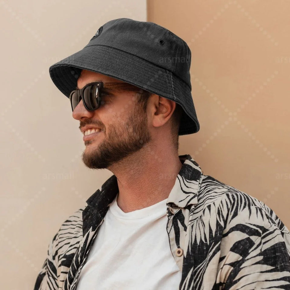 Unisex Viking Bucket Hat - Adjustable Cotton Sun Hat for Beach & Travel