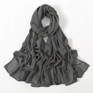 Premium Cotton Rayon Modal Hijab - Large 190x85cm Islamic Headscarf for Women