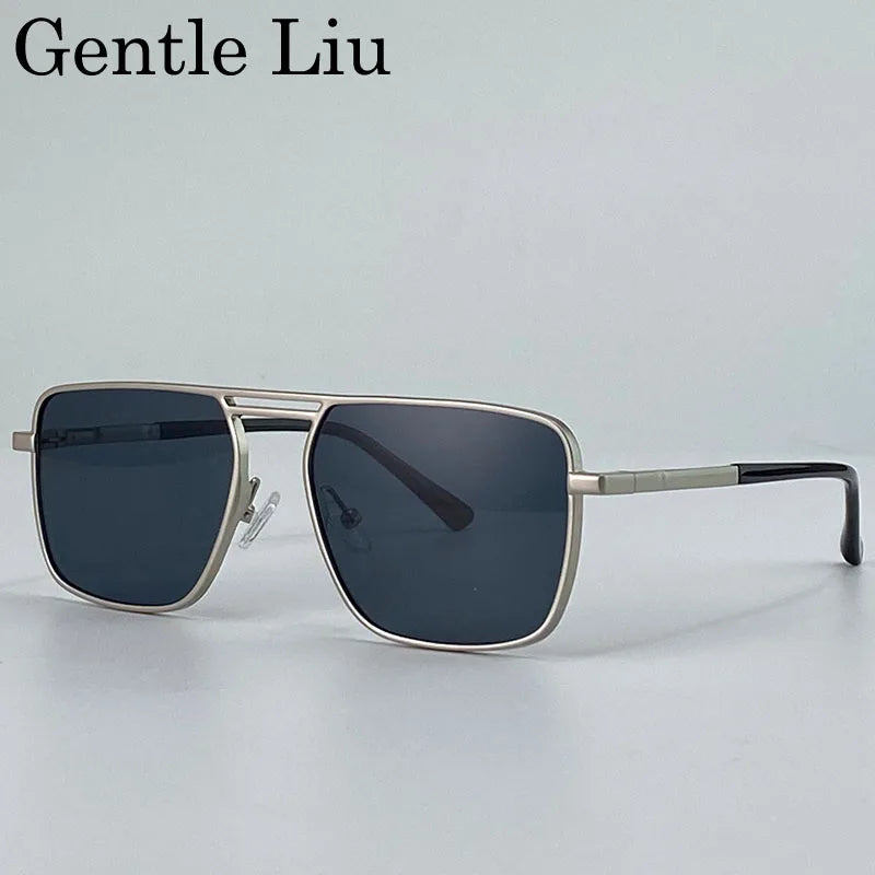 Steampunk Driving Sunglasses - Oversized Square Punk Design with UV400 Protection