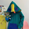 Loose Fit Frog Hoodie - Men's Plus Size Korean Style Fleece Lined Pullover