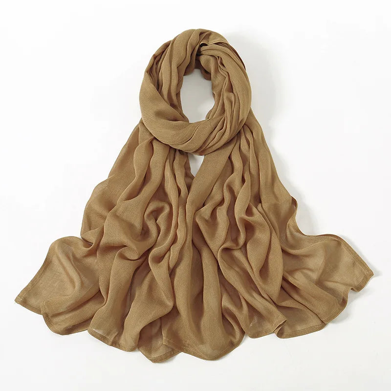 Premium Cotton Rayon Modal Hijab - Large 190x85cm Islamic Headscarf for Women