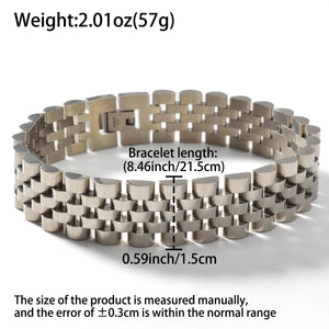 Stainless Steel Couple Bracelet - Vintage Design in Multiple Sizes & Colors
