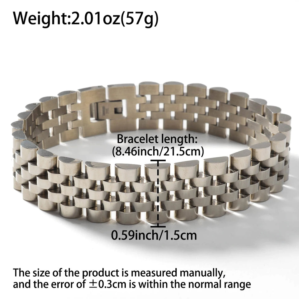 Stainless Steel Couple Bracelet - Vintage Design in Multiple Sizes & Colors