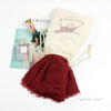 Red Photo Print Beach Scarf - Cotton Linen Sunscreen Shawl for Women's Travel