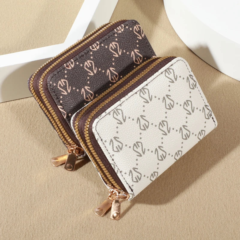 Vintage Faux Leather Women's Wallet - Fashionable Card Holder with Coin Purse