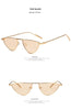 Women's Cat Eye Sunglasses - Luxury Metal Triangle Design with UV400 Protection