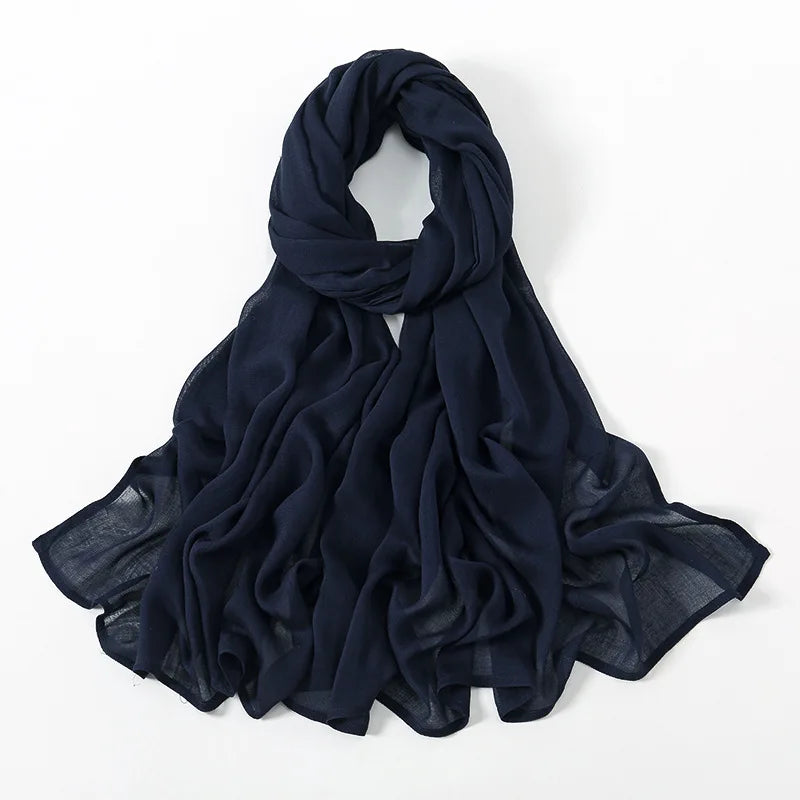 Premium Cotton Rayon Modal Hijab - Large 190x85cm Islamic Headscarf for Women