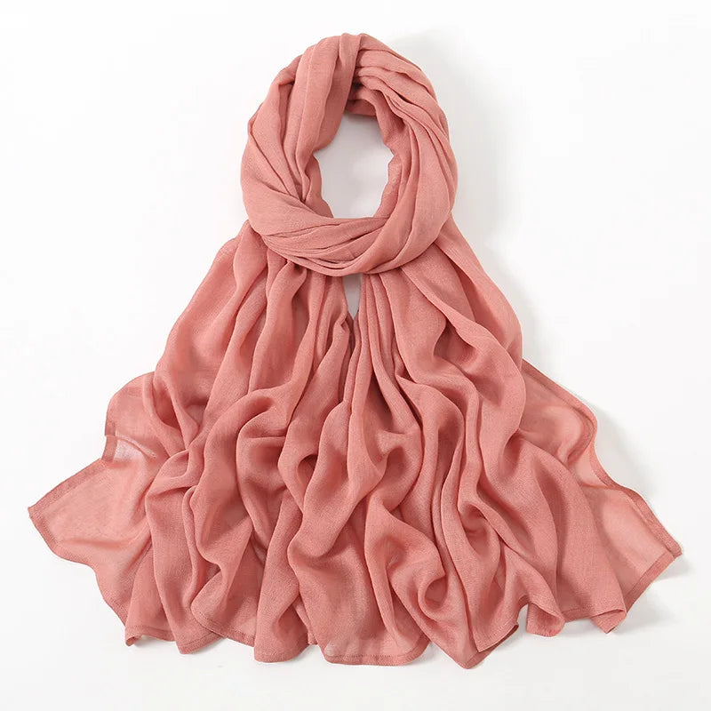 Premium Cotton Rayon Modal Hijab - Large 190x85cm Islamic Headscarf for Women