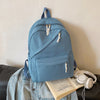 Multi-Pocket Nylon Backpack - Large Capacity with Adjustable Straps for College Commute