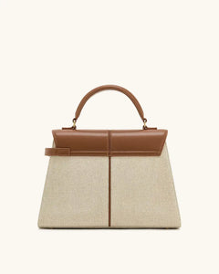 Trapezoidal Leather Handbag for Women - Versatile Tote Style