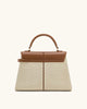 Trapezoidal Leather Handbag for Women - Versatile Tote Style