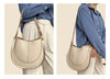 Large Capacity Bucket Bag for Women - Soft Leather Crossbody with Saddle Style