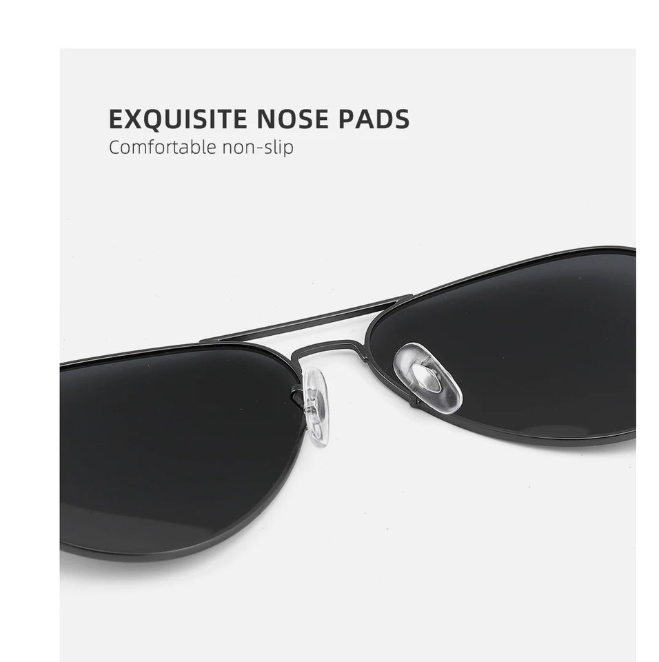 Oversized Aviator Sunglasses - Polarized Retro Design for Men & Women