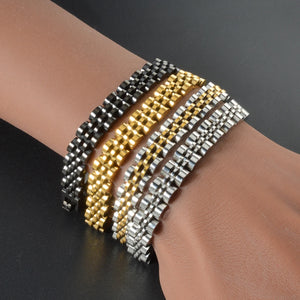 Stainless Steel Couple Bracelet - Vintage Design in Multiple Sizes & Colors
