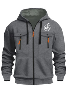 Men's Fitted Snake Print Hoodie - Casual Outdoor Sportswear with Zipper Design