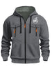 Men's Fitted Snake Print Hoodie - Casual Outdoor Sportswear with Zipper Design