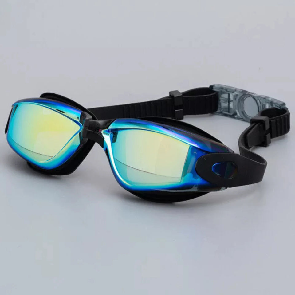 Anti-Fog Swimming Goggles - Clear Mirror Design for Adults & Children