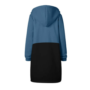 Y2K Long Sleeve Hoodie for Women - Versatile Color Block Zip Sweatshirt