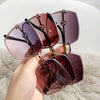 Rimless Gradient Sunglasses for Women