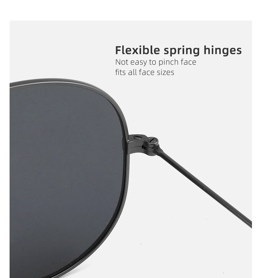 Oversized Aviator Sunglasses - Polarized Retro Design for Men & Women