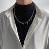 Unisex Punk Stud Necklace - Hip Hop Choker with Pendant