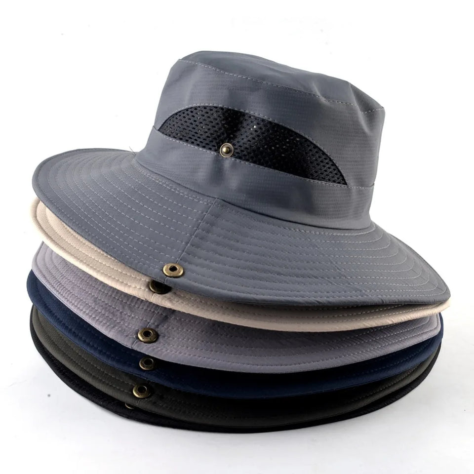 Anti-UV Wide Brim Hat - Unisex Sun Protection for Fishing, Hiking & Beach
