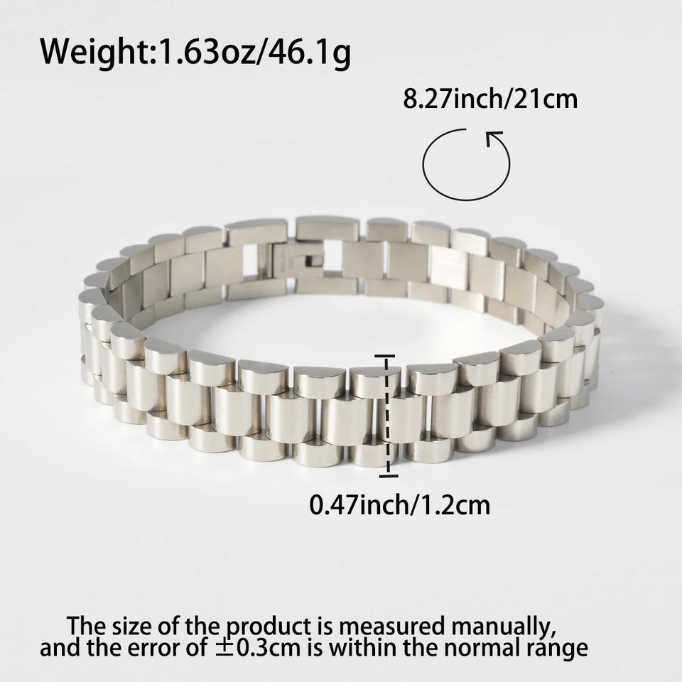 Stainless Steel Couple Bracelet - Vintage Design in Multiple Sizes & Colors