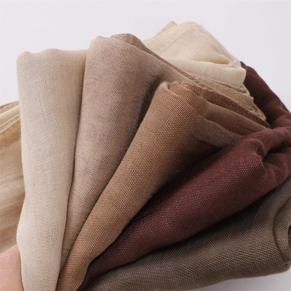 Premium Cotton Rayon Modal Hijab - Large 190x85cm Islamic Headscarf for Women