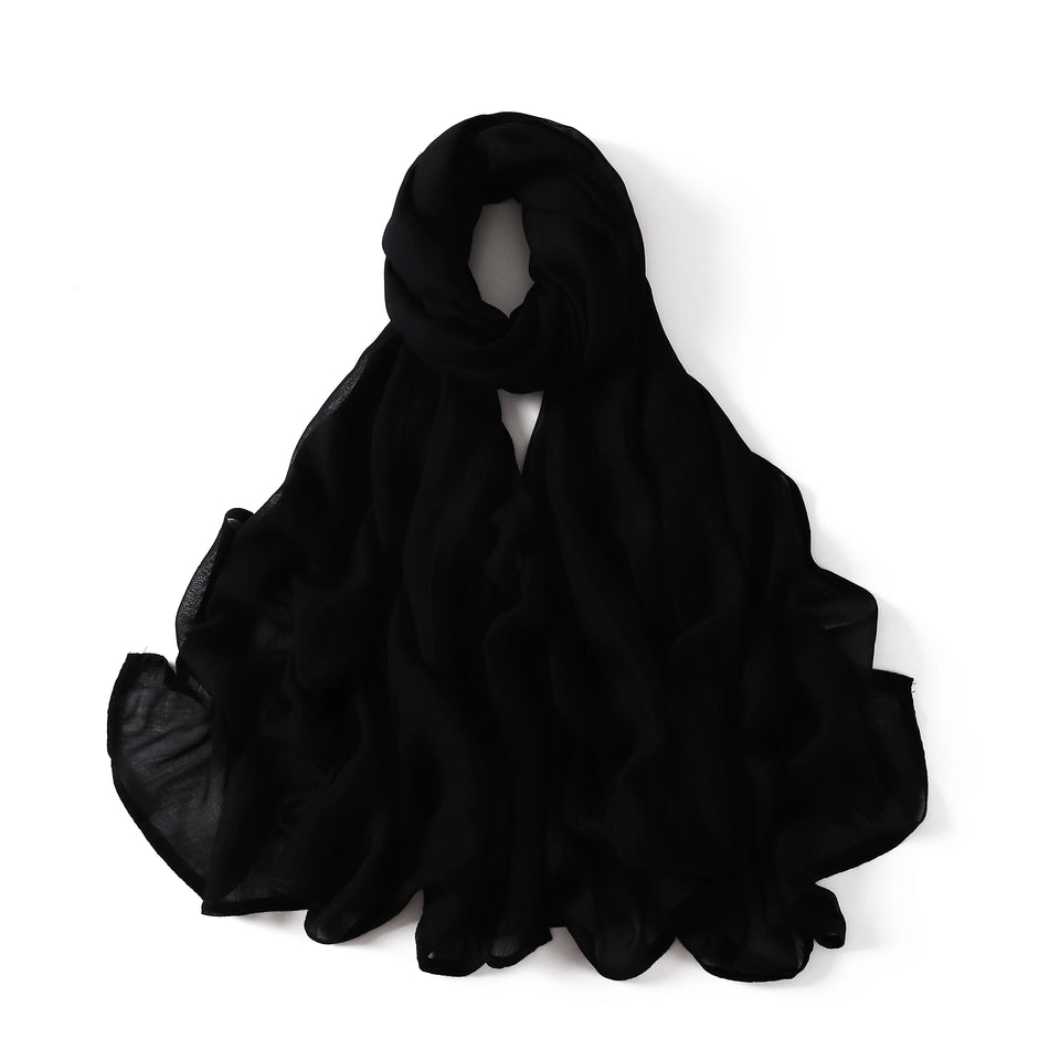 Premium Cotton Rayon Modal Hijab - Large 190x85cm Islamic Headscarf for Women