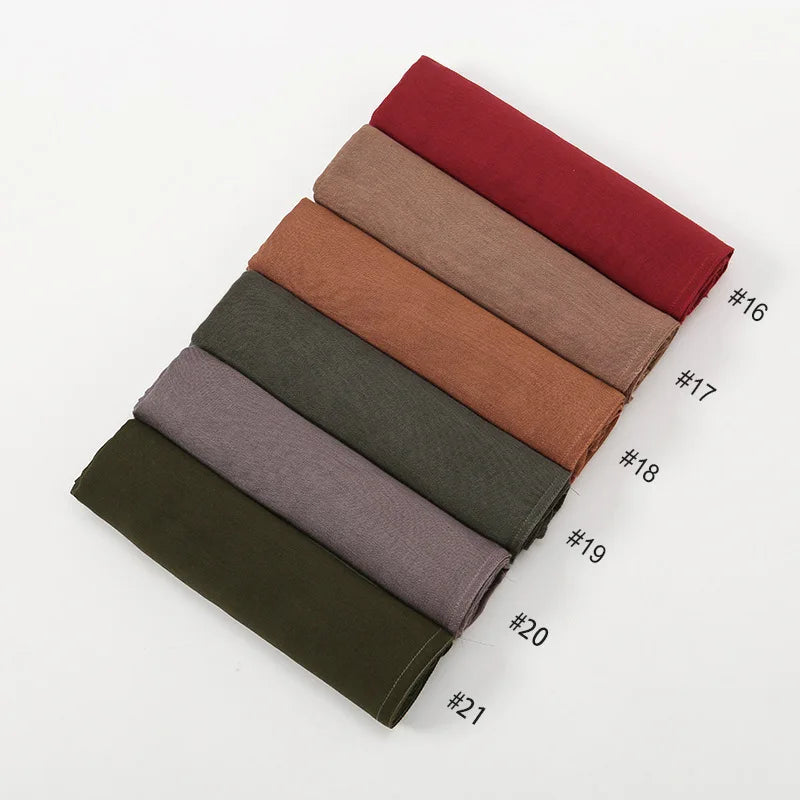 Premium Cotton Rayon Modal Hijab - Large 190x85cm Islamic Headscarf for Women