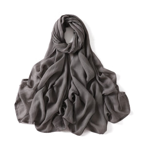 Premium Cotton Rayon Modal Hijab - Large 190x85cm Islamic Headscarf for Women
