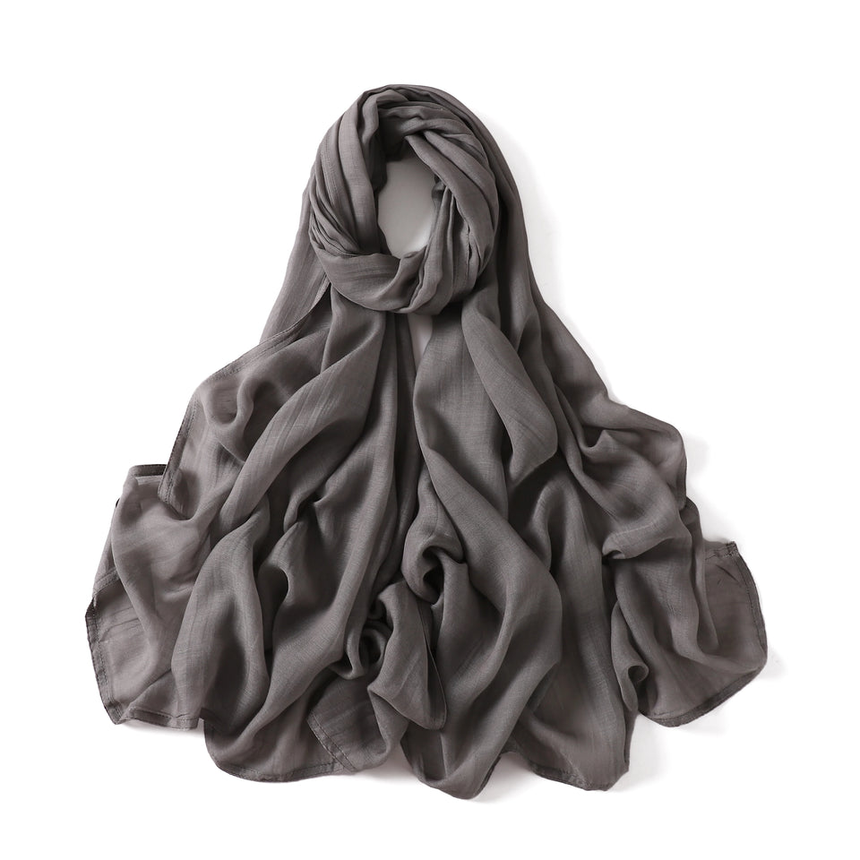 Premium Cotton Rayon Modal Hijab - Large 190x85cm Islamic Headscarf for Women
