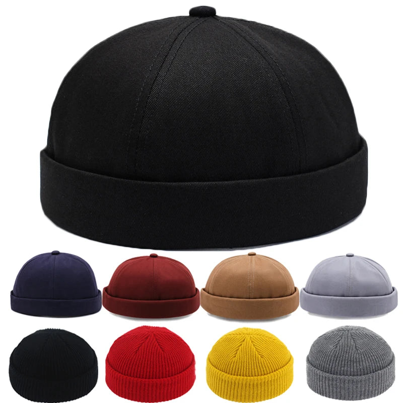 Unisex Solid Color Docker Skullcaps