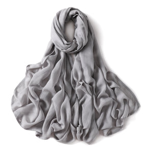 Premium Cotton Rayon Modal Hijab - Large 190x85cm Islamic Headscarf for Women