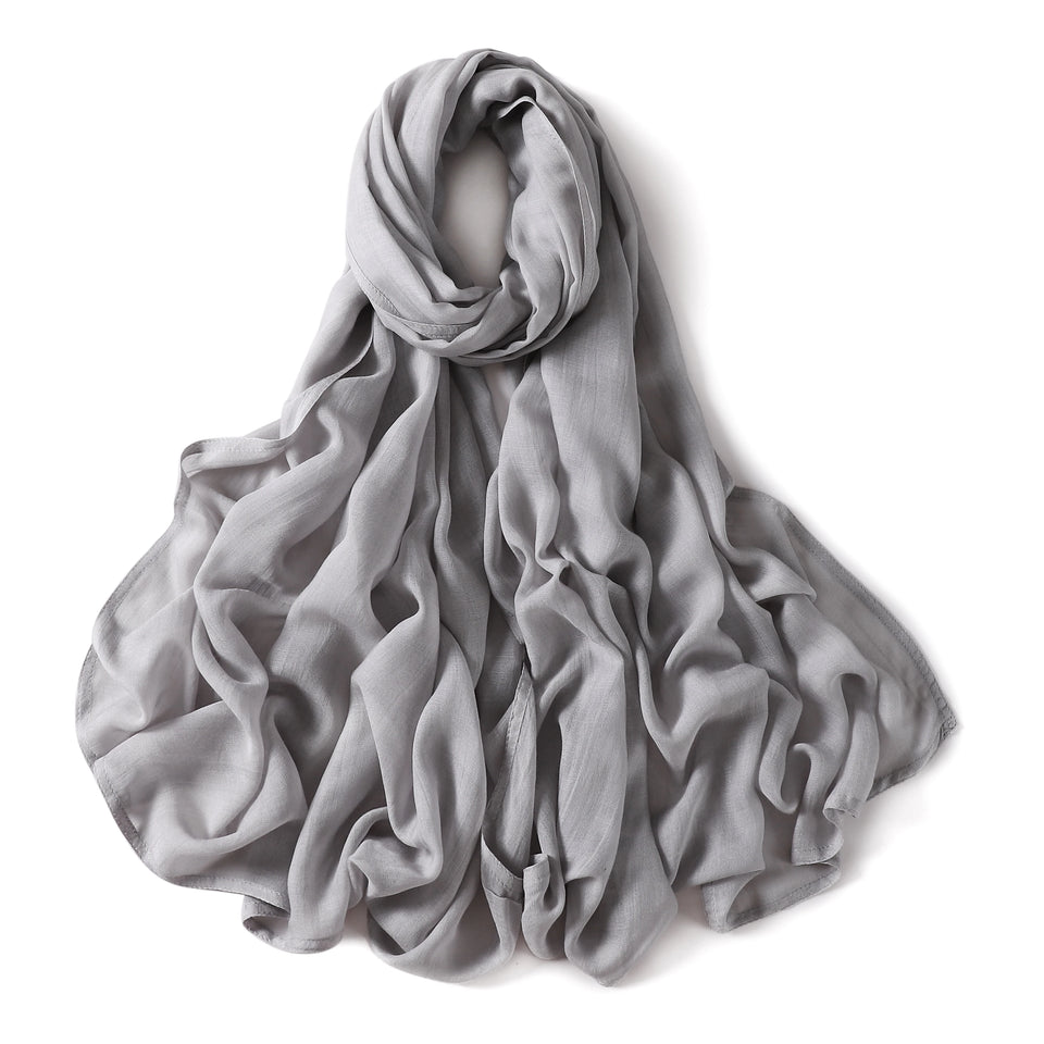 Premium Cotton Rayon Modal Hijab - Large 190x85cm Islamic Headscarf for Women