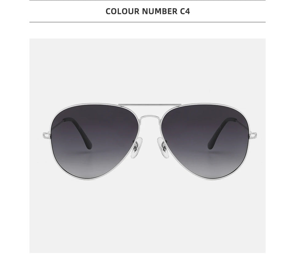 Oversized Aviator Sunglasses - Polarized Retro Design for Men & Women