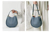 Large Capacity Bucket Bag for Women - Soft Leather Crossbody with Saddle Style