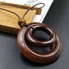 Retro Wooden Leaf Owl Necklace - Women's Long Chain with Clock Pendant Jewelry
